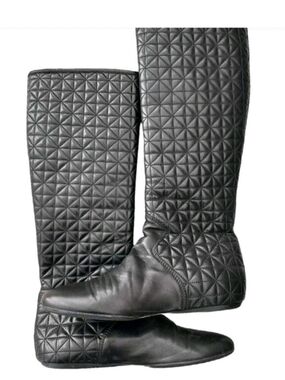 Sebastian Milano Quilted Over-the-Knee Boots - Black